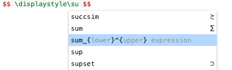 Code Completions in Archimedes