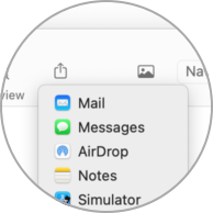 Mac Share Sheet options in Archimedes