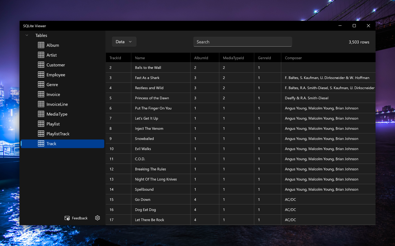 SQLite Viewer for Windows