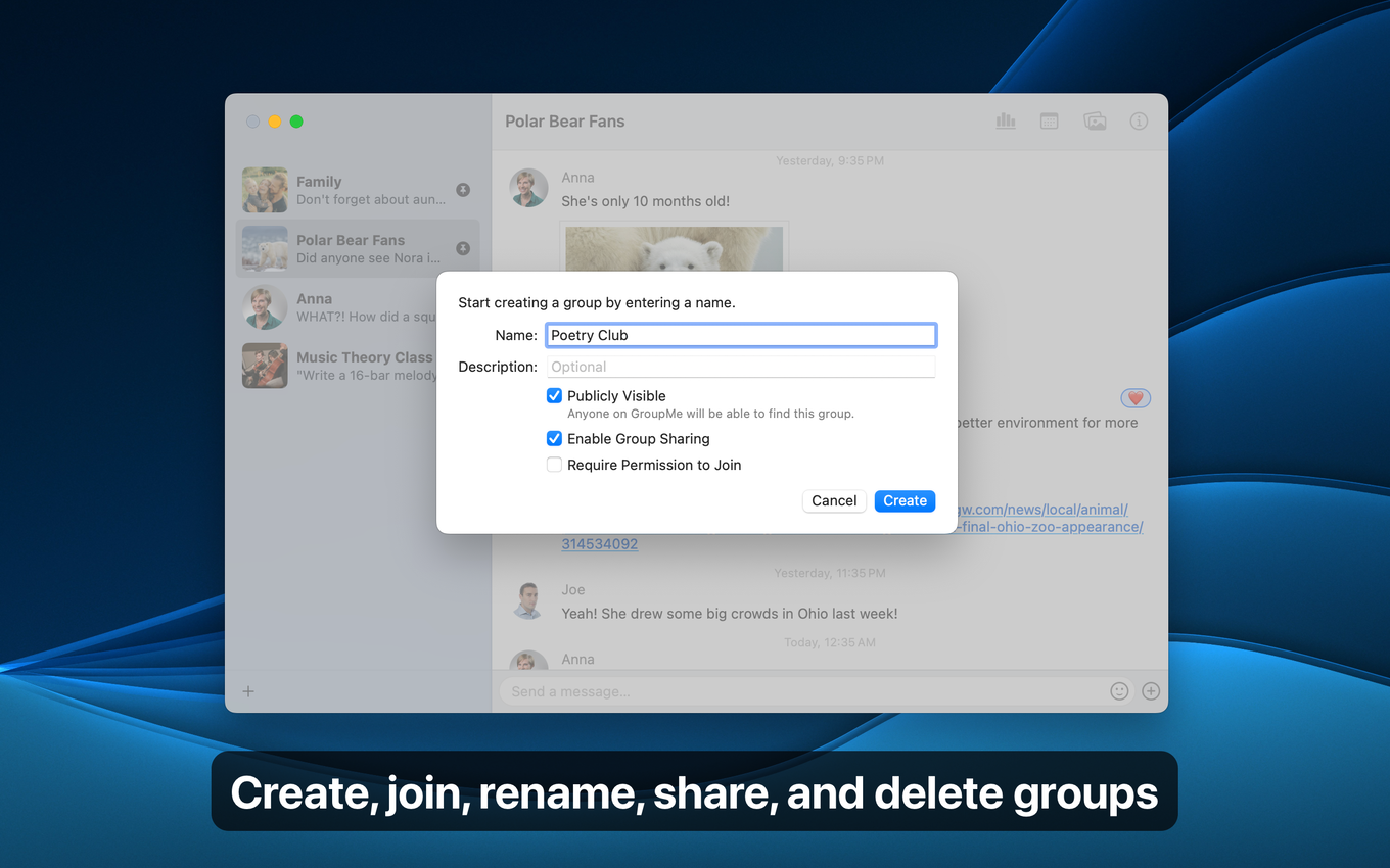 Unite - GroupMe app for Mac