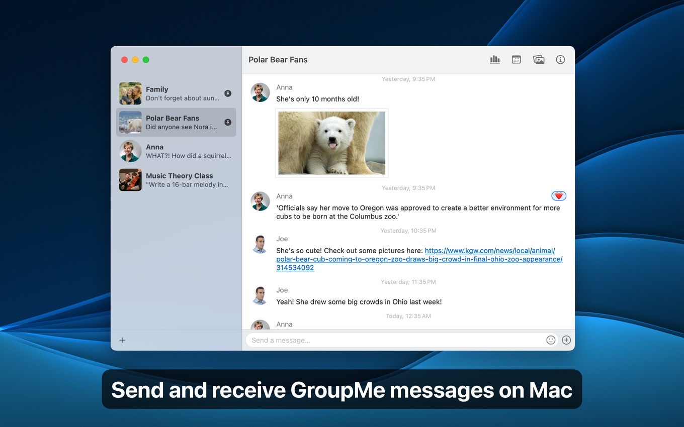 Unite - GroupMe app for Mac