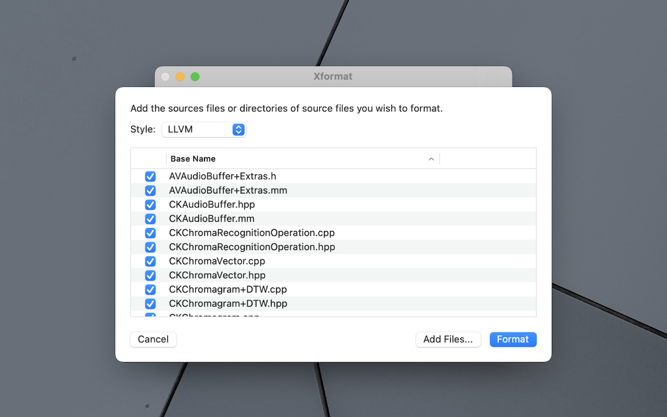 Xformat for Mac - batch formatting